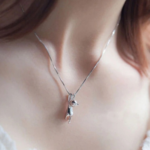 🌟Sterling Silver 925 Necklace Cat - Picture 3 of 8